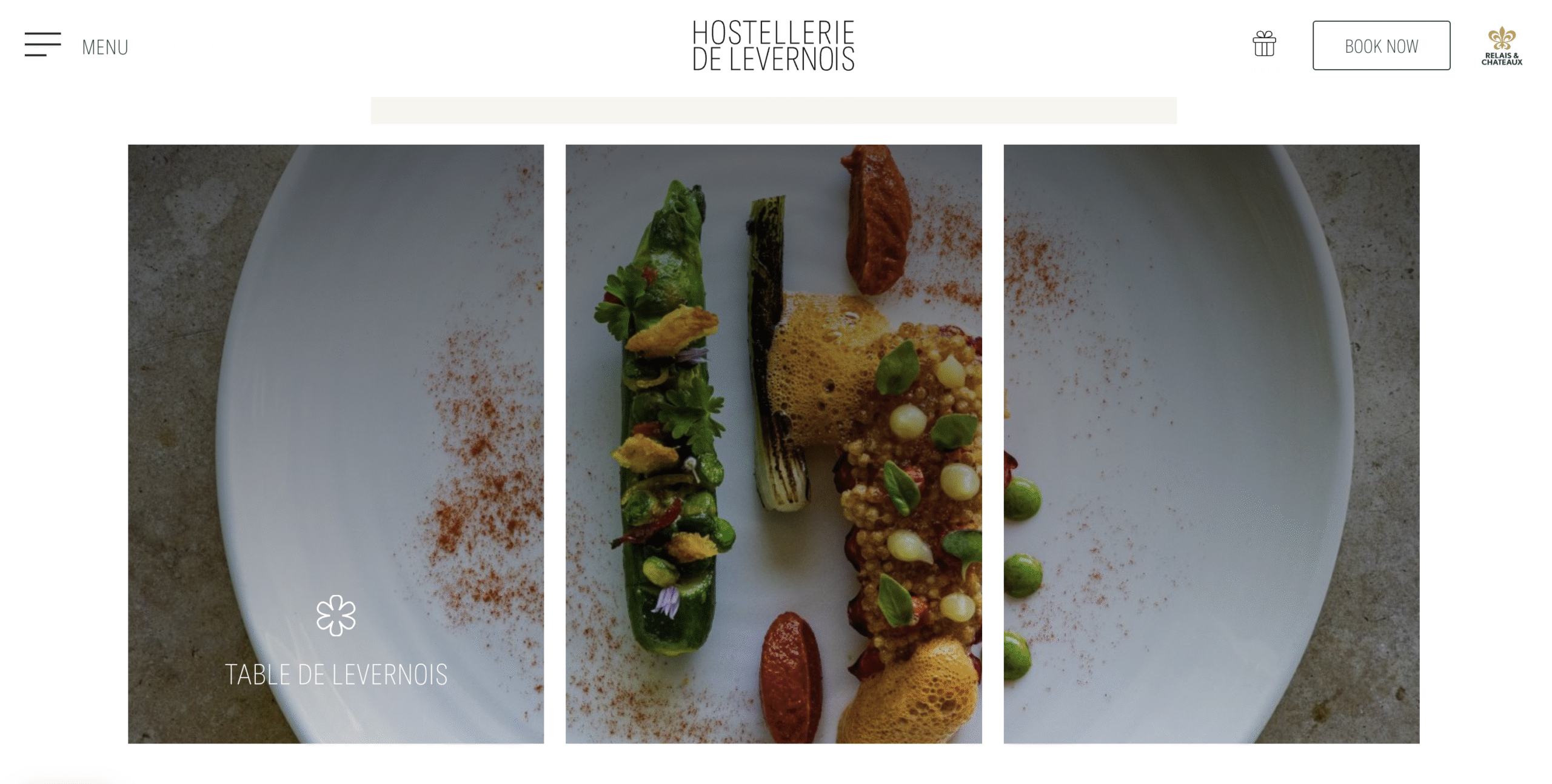 restaurant michellin starred website design