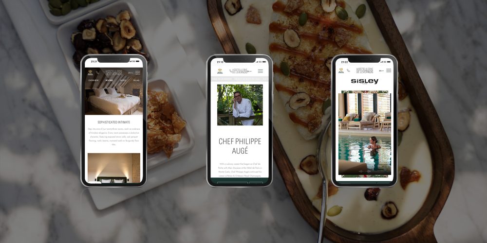 Mobile design layout Hostellerie de Levernois
